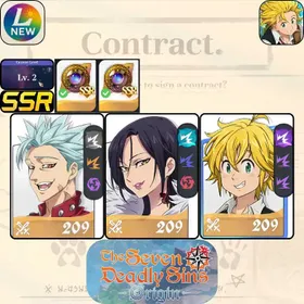 Lv2[EU] Europe | Ban + Merlin + Meliodas | Merlin + Ban + Meliodas |Regular SSR Hero Selection Ticket x2 |Starter account