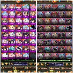 Asia, 69💎 12,4 Million buff, 24LR + Full 🔥16UR + 40 collab chars, have newest char another Meliodas + another Ban + 280x LR coin