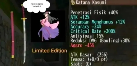 KATANA KASUMI  Toram Online