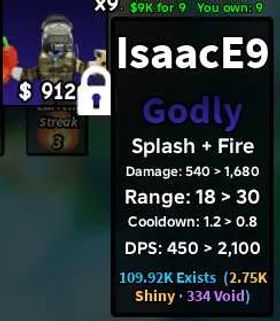 IsaacE9 Godly | Slop tower defense