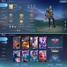 M60✨HERO 133✨SKINS 284✨EMBLEM MAX✨TRANS ROGER✨KOF KARINA✨MWORD 2✨EPIC 8✨DRAGON 5✨ LIGHBORN 3✨STAR 12✨SPECIAL 26✨SUMMER 5