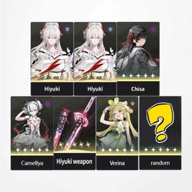 Asia|LV8|Hiyuki+Hiyuki+Chisa+Camellya+Hiyuki Weapon+verina+random 0-3 Five-star character|Thenovicepoolisnotused