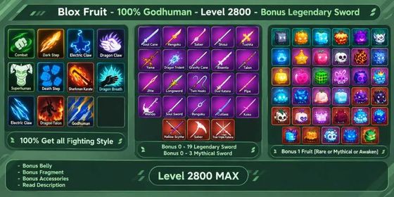 Lv2800 God Human 10M+ Beli