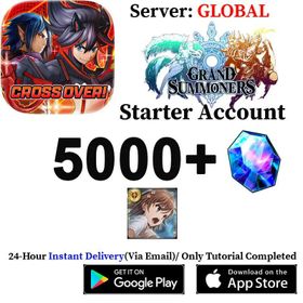 Global | 5000+ Crystal |  Mikoto Misaka+ | Starter Account [Grand Summoners]