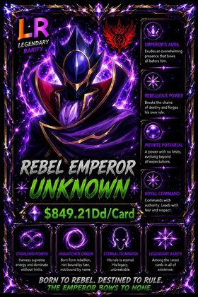 5Pcs Anime Card Farm | (5Pcs) Unknown Rebel Emperor | Free Conveyor Boost if Needed