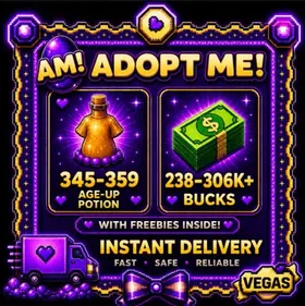 🧪 345-359+ Age-Up Potions | 💵 238–306K+ Bucks | Adopt Me Account | Coordinated Delivery |
