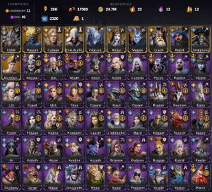 👑 Elddr ✨ Raizan ✨ Cainan | ⚡ 11 Legendary · 13 Lords · 92 Epic