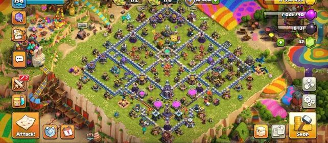 TH15 MAX ID | HEROES:57-68-43-38-14 | 9xEPIC EQUIPMENT | 6xSCENERY | 2xSKIN | NC-1000 | XP-158 | BLUE WALLS | LOTS OF MAGIC ITEM | 1501