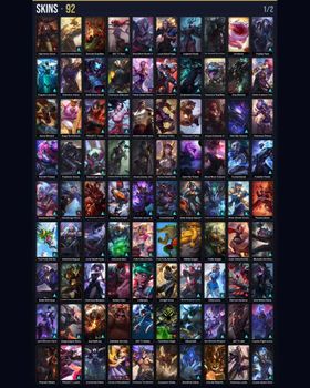 🌍 EUW ⭐ Unranked 🎨 92 Skins 🏆 172 Champions 💙 103K BE 📈 Level 255 🔥 Judgment Kayle 🏅 9 Victorious 🏅 Riot Girl Tristana 💎 8 Legendary 🔹 High Noon Senna 🔹 Faerie Queen Karma 🔹 Dark Star Thresh 🔹 Dawnbringer Riven 🔹 Super Galaxy Rumble m9953991431