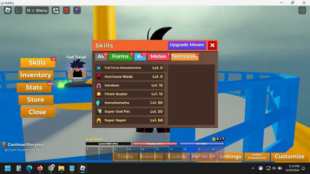 100% [Instant] [DS] Level 1600 | 3M++ Zeni | Skill and Stats are 