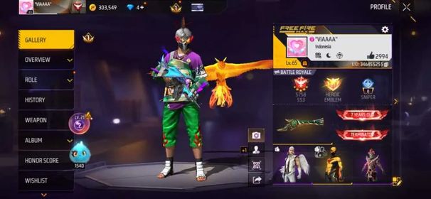 F587✨LV 65✨2 EVO✨370 COSTUME✨132 BUNDLE✨366 WEAPON✨AK47 BLUE FLAME LV.5✨M1887 EMERALD POWER✨UMP BOOYAH LV.2✨M60 CRIMSON RED✨LOGIN GOOGLE✨SAFE ACCOUNT