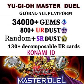 [Yu-Gi-Oh! Master Duel][Fast Delivery]34000+ diamond+[800UR dust +random SR]dust ✅130 Decomposable UR Cards [Send Konami account]✅Pass is full✅ Played the plot| Already ranked |Steam is not connected/ Android/IOS/Universal