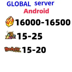GLOBAL[ADNROID][INSTANT]16000-16500 Dragon Stones+15-25 LR+15-20 limited role DRAGON BALL Z DOKKAN BATTLE Farmed Starter Account|Dragon Ball Z Dokkan Battle