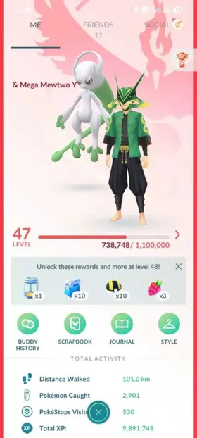 #11[Lv.48] 4✨💯SHUNDOS • ✨💯 SHUNDO BAXCALIBUR WITH Brutal Swing • ✨💯 SHUNDO HYDREIGON WITH BRUTAL SWING • ✨💯 SHUNDO INTELEON WITH HYDRO CANON • ✨💯 SHUNDO ANNIHILAPE • ✨♉ SHINY PRIMAL GROUDON (15/15/13)  • ✨🌑 SHINY SHADOW GROUDON NO FRUSTRATION • 💎🧬 MEGA DIANCIE • 💥🧬 MEGA LATIOS • 💥🧬 MEGA LATIAS • 👑 CROWNED SWORD ZACIAN (15/11/15) • 🔮 DAWN WINGS NECROZMA (15/14/15)  • ✨🧬 SHINY MEGA MEWTWO Y WITH 2026 GO FEST MEGA BG (14/15/12) • ♉ PRIMAL KYOGRE (13/15/14) • 💯 HUNDO AZELF • 💯🎩 HUNDO EXCAVATOR COSTUMED PIKACHU • 💯🧬 Hundo D-Max Arcanine • 💯🧬 Hundo Mega Tyranitar • 💯🧬 Hundo Mega Gardevoire • 💯🧬 Hundo Mega Scisor • 💯🧬 Hundo Mega Lucario • 💯🧬 2 Hundo Mega Houndoom • 💯🧬 Hundo Mega Pidgeot • 💯🧬 Hundo Mega Skarmory • 💯🧬 Hundo Mega Beedrill • 🍀 Lucky Machamp (13/13/15) • 🗓️ 54 Pokemons from 2024 (24 Legendaries) • 🗓️ 12 Pokemons from 2025 (5 Legendaries) • 📛 G-Max Snorlax • 🇩🇰 7 Pikachus with 2026 Coppenhagen LEGO BG • 🇯🇵 24 Pikachus with Japan Stamp Rally Location BG • 🇯🇵 Moltres with Japan PokeKanto Location BG • 🏞️ Baxcalibur with 2026 Community Day BG • ✨🏞️ Shiny Inteleon with 2026 Community Day BG • 🏞️ Electabuzz with Team Instinct BG • 🏞️ Rapidash with Team Valor BG • 🏞️ Pokemons with 2026 Go Fest Special BG • 🧪 523k Stardust • 💥 98 Legendaries and Mythicals • 👽 i Ultra Beast • ✨ 43 Shinies • 💯 71 Hundos • 🌑 26 Shadows • 🧬 34 Megas (17 Different Pokemons) • 🏹 0 Adventure Effect • ♨️ 22 Dynamax • 📛 2 Gigantamax • 🎉 21 Event Pokemon • 🏞️ 21 Special BG • 🏞️ 25 Location BG