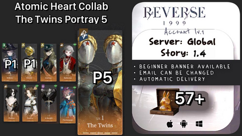 Global | Lvl 1 | 6 ☆: P5 The Twins+Flutterpage+Rubushka+P1 Williw+P1 Ulrich+Corvus+Pickles+Jessica+A-Knight+..☆  | ST1-4 | Novice Banner available | #rvv11