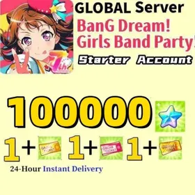 [GLOBAL] [Fast delivery] 90000-100000 Star Stones /Unused Songs |starter account| . Android/iOS universal BanG Dream! Girls Band Party!
