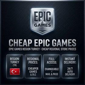 💸CHEAPER GAMES ✅Epic Games Turkey Account 💎Fresh Account 🔑ORIGINAL EMAIL⚡instant delivery