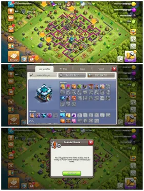 TH 13 ✅HERO: 14/13/7/5🌟Shift To  Buyer Mail🌟Free Gems Change Name💎