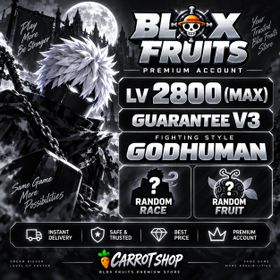 Blox Fruits Account | 6 Fighting Styles | Random Fruit | Random Race | Guaranteed Race V3