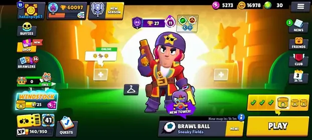 104 Brawlers-60000 Trophies-18k Coin-18k Bling-İnstant Delivery