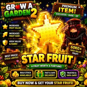 22x 🌟 Star Fruit 💫 | Grow a Garden 2 (GAG 2) | 🌈 SUPER ✨ |⚡️Instan Delivery⚡️