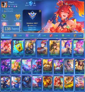 HERO 138 SKIN 210 | EMBLEM ALL MAX| COLECTOR NATALIA| VALE GARA| PACE FANNY| EPIC NANA | HERO GOOD| SKIN GOOD| INSTAN DELIVERY