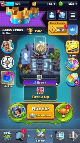 Lvl 474|Trophy 3500|KTL 10|Card 66/123| 4 EVO,1 Legendary 16 Epic, 23 Rare, 25 Common| 1 Wild Shard+364 Gems |Take Email(CR1123)