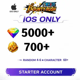 Global[IOS/Only][5000-5200RD][600-700 GF]+60+ Random 4-6 Star Characters[Fast delivery][Beginner Account]|ONE PIECE Bounty Rush