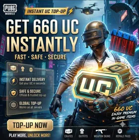 660 Uc PUBGM Globle Currency Fast Service