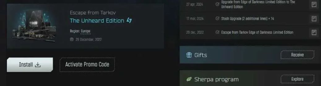 EFT3 – EU Unheard Edition Account | EOD + The Unheard Edition + Massive Stash Upgrade