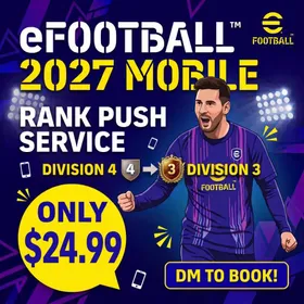 RANK PUSH eFootball mobile 2027 rank Division VS people rank 4 to rank 3