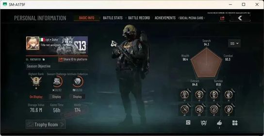 Mobile | LV 30 | SV 76,6M | CV 52M | Exclusive MG H416,Ba T951,BG LR-AR1, | 1 Name Change | Crowbar | Check SS AB910B