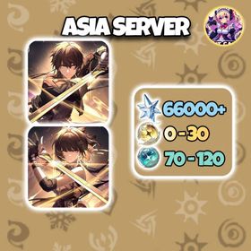 [Asia] 66000 Astrite + 70-120 Lustrous Tide + 0-30 Radiant Tide | UL45+ | Microsoft Email | Reroll Account