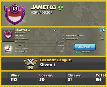 Clan level 13 ✅ 110/30 War Log ✅ Short Name ✅ Fast Delivery