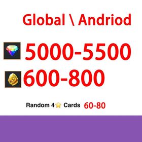 Global|Android/Only|5000-5500RD|600-800GF|100% Safe Account|