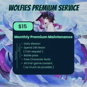 Genshin Impact │ Ultimate Elite Monthly Maintenance │ 30-Day Daily Account Management