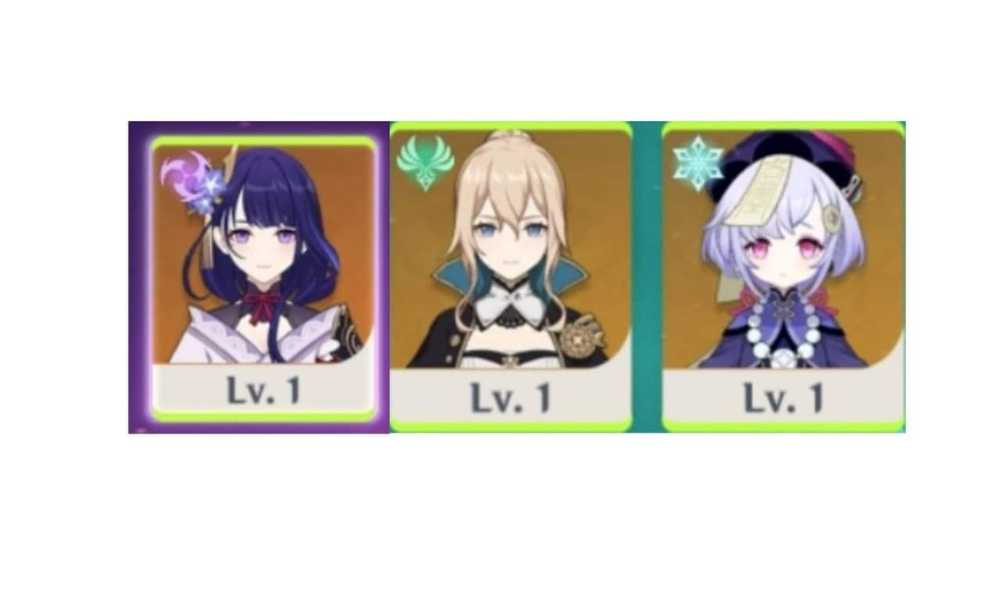 Starter Raiden Shogun Baal + Jean + Qiqi Ar5-10 (ASIA)
