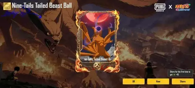 Nine - Tails Tailed Beast Ball Card💥Instantly Delivery💥Via Uid💥100% Safe & Legit💥