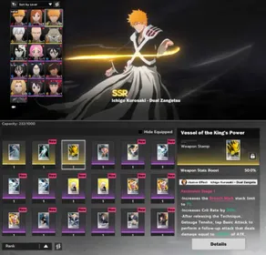 BSR281 – NA Starter Account | Ichigo Zangetsu + Signature, Gin + Signature, 2 SSR & Selector