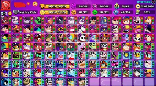 106 brawlers⭐️ 81k trophies 🏆 310 skins - 500 gems