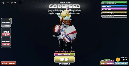 GODSPEED , NANO , BALD | Shiny Style | Untitled Boxing Game | UBG