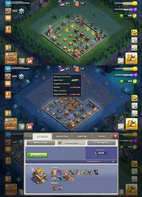 Fully Max Epic Equipments~Th14 Nax~Hero:80-80-50-55-30~NC Free~6Builders~1693WS~6X OP Skins~Walls Left Only~Bh10