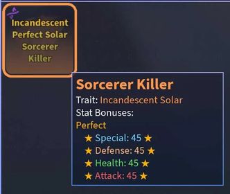A Universal Time (AUT) | Perfect Incandescent Solar Sorcerer Killer (Toji) | 45/45/45/45