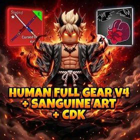 [Blox Fruits] Lv. 2800MAX Human Full Gear V4 | Sanguine art | Random Luck | Automatic Delivery | Roblox Account | Unverified Account | BloxFruits