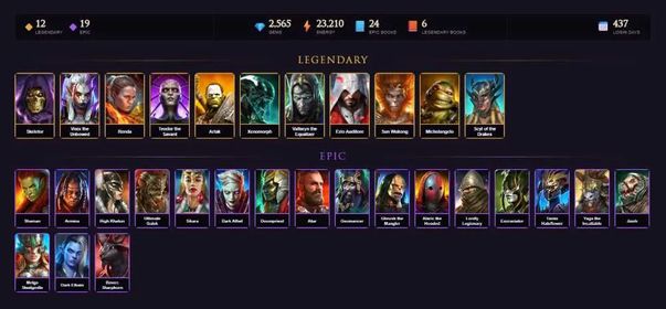 [STARTER]Teodor+Geomancer+Skeletor+Visix+Ronda+Artak+Xenomorph+Vallaryn the Equalizer+Ezio+Wukong+Michelangelo+Scyl+18Epics