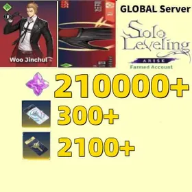 Global server|210000+Essence Stones+Woo Jinchul+arms+[Custom Draw Ticket：2100+Rate Up Draw Ticket：300]+|Initial Account Only completed the beginner tutorial|IOS/Android/PC|Fast and secure delivery| Solo Leveling: Arise