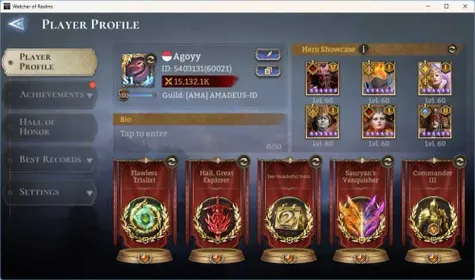 Global 60xx|Power 15,1M|17 Lord|90 Legend Awakening I,II,III,IV,V|131 Legend | 2 Dragon(Ymiret,Ajax)|Take Mail|WOR009B