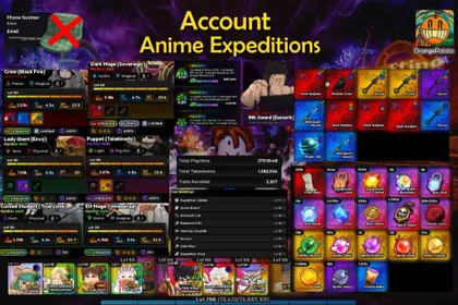 [Account🍊] Lv.198 | 6 Unbound | 2 Secret | 3 Shiny | Anime Expeditions