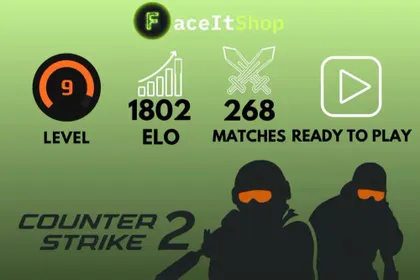☀️🏝️ SUMMER SALE - 10% 🏝️☀️9 LVL FACEIT✅1802 ELO✅268 MATCHES✅|VERIFICATION ISN`T NEEDED|