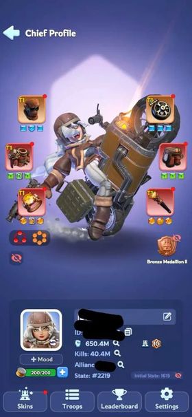 2 - FC 10 | Power 650M  | 36 Hero | VIP 9 | 30 Skin | Full Helios | 500 Frost Star | 1,7k Mythic Shard | 644k Gems | INSTANT DELIVERY!